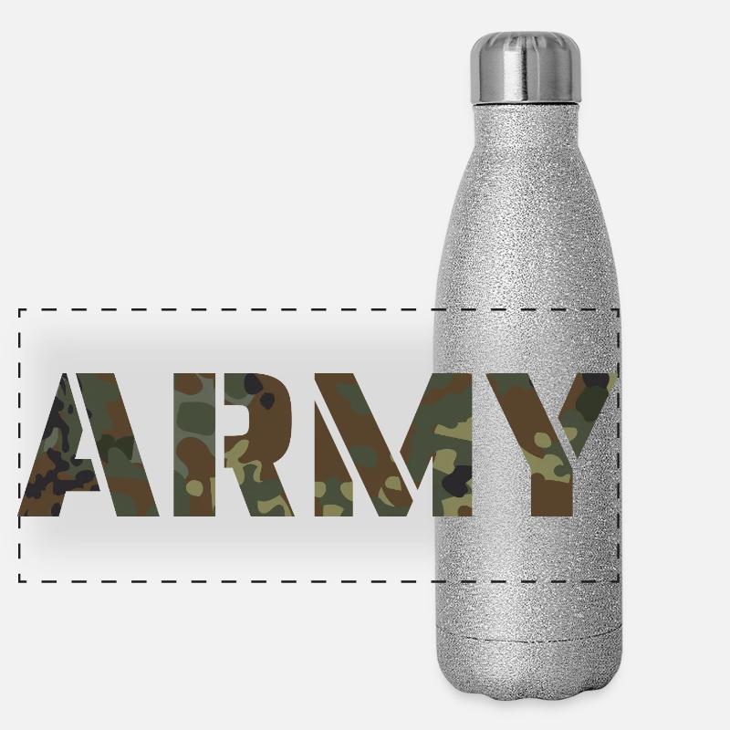 CAMOUFLAGE ARMY DE Flecktarn Gourde isotherme panoramique pailletée 500 ml