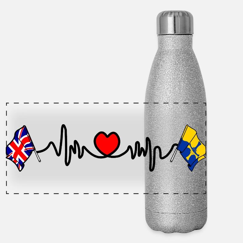 Herzfrequenz in Durham & UK Panorama Glitzer Isolierflasche 500 ml