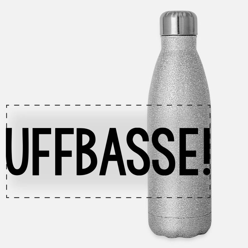 UFFBASSE Dialekt badisch Panorama Glitzer Isolierflasche 500 ml