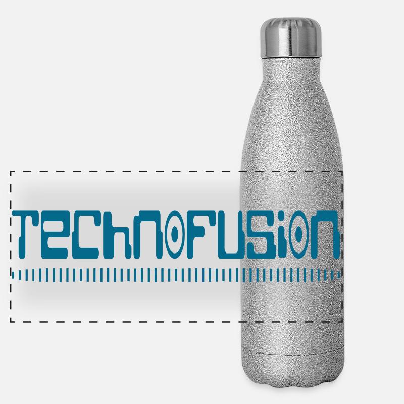 Techno Fusion Panorama Glitzer Isolierflasche 500 ml