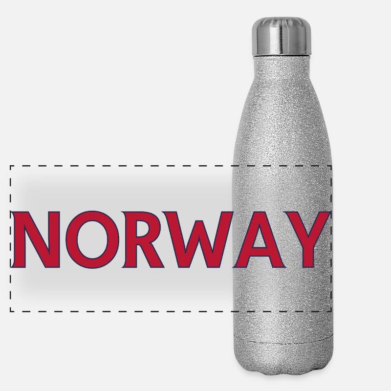 Fjäll de Norvège Scène de la nature Gourde isotherme panoramique pailletée 500 ml