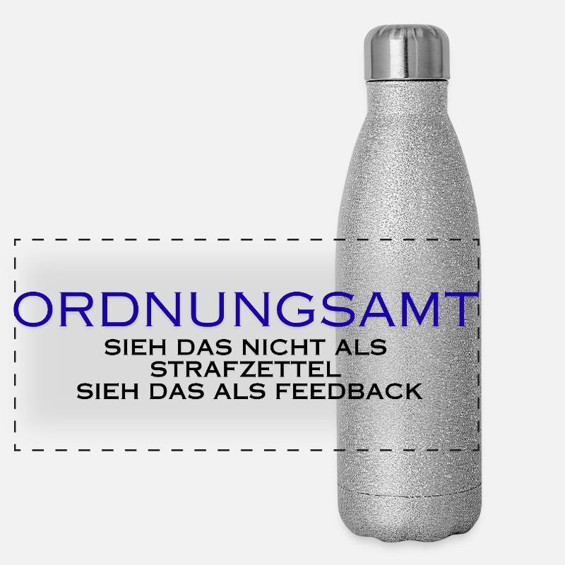 Ordnungsamt Sieh das als Feedback Panorama Glitzer Isolierflasche 500 ml