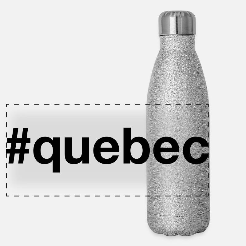 QUEBEC Canada Kanada Hashtag Panoramic Glitter Thermal Bottle 500 ml