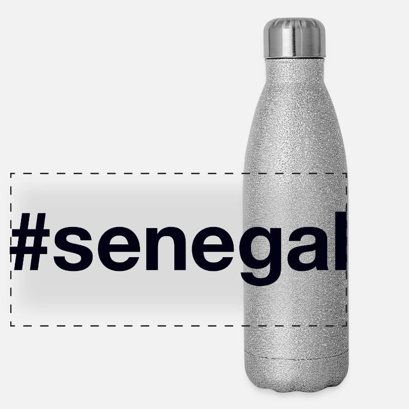 Hashtag SÉNÉGAL Gourde isotherme panoramique pailletée 500 ml