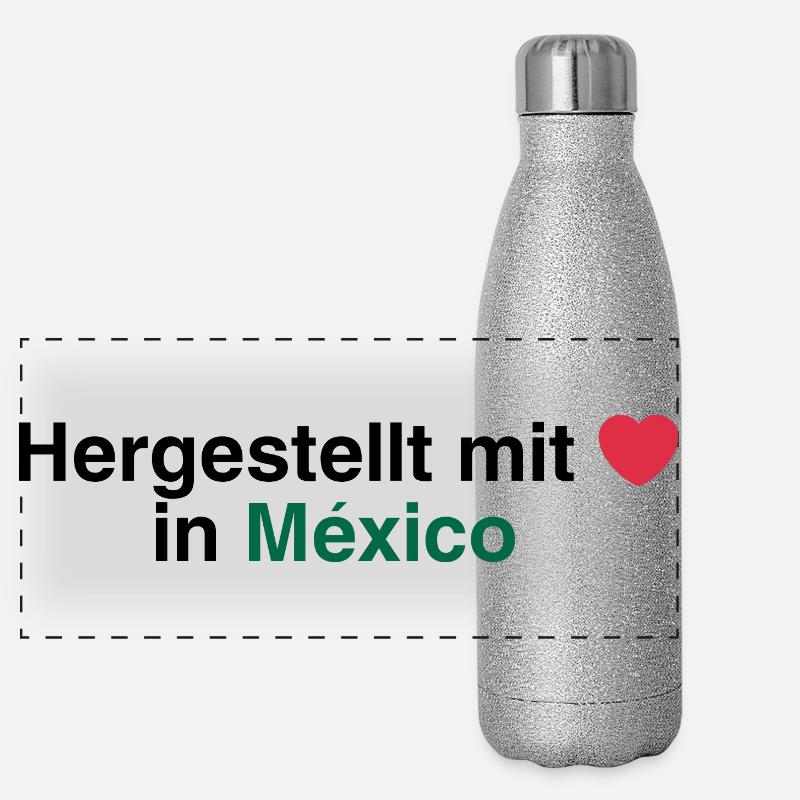 Fabriqué avec au ❤️ Mexique Gourde isotherme panoramique pailletée 500 ml