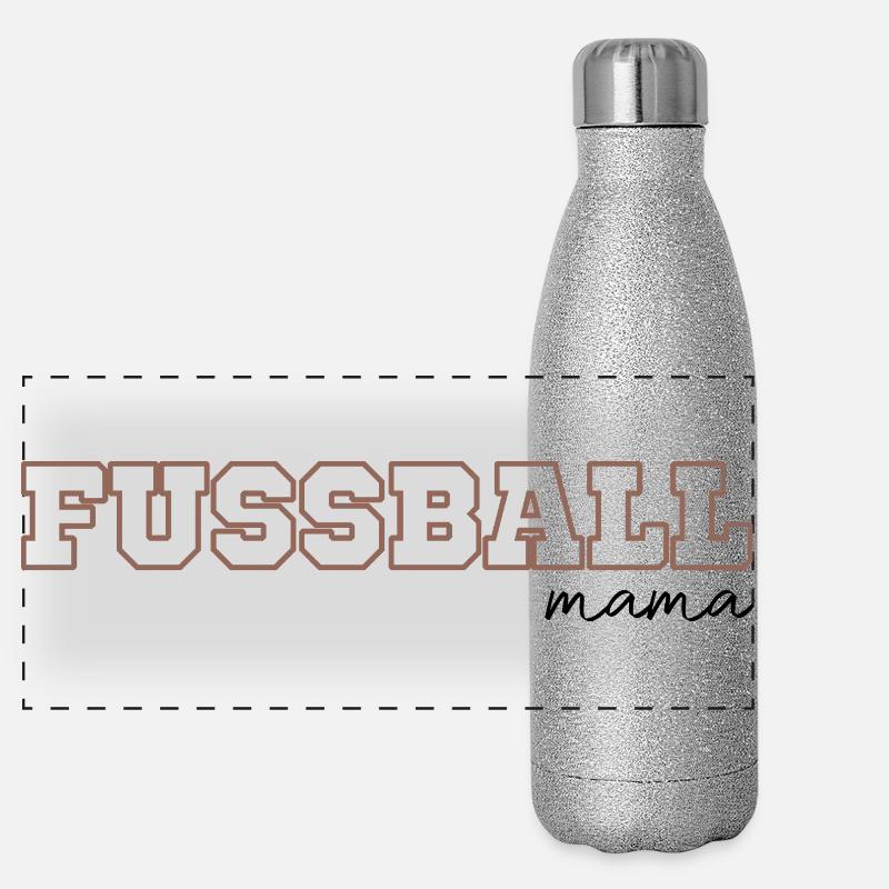 Fussball mama Panorama Glitzer Isolierflasche 500 ml