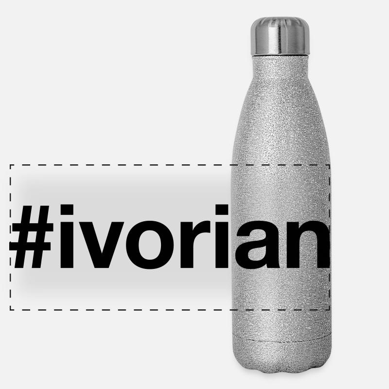 IVORIAN Hashtag Côte d'Ivoire Panoramic Glitter Thermal Bottle 500 ml