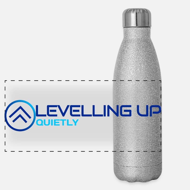 Levelling Up Quietly Design Panoramic Glitter Thermal Bottle 500 ml