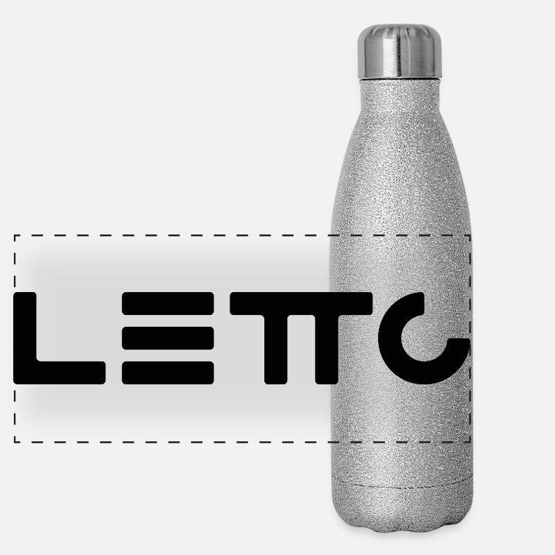 LeTTo Logo classique Gourde isotherme panoramique pailletée 500 ml
