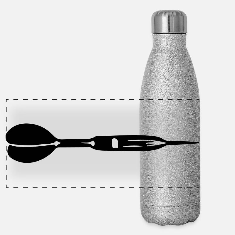 Dartpfeil Symbol Panorama Glitzer Isolierflasche 500 ml