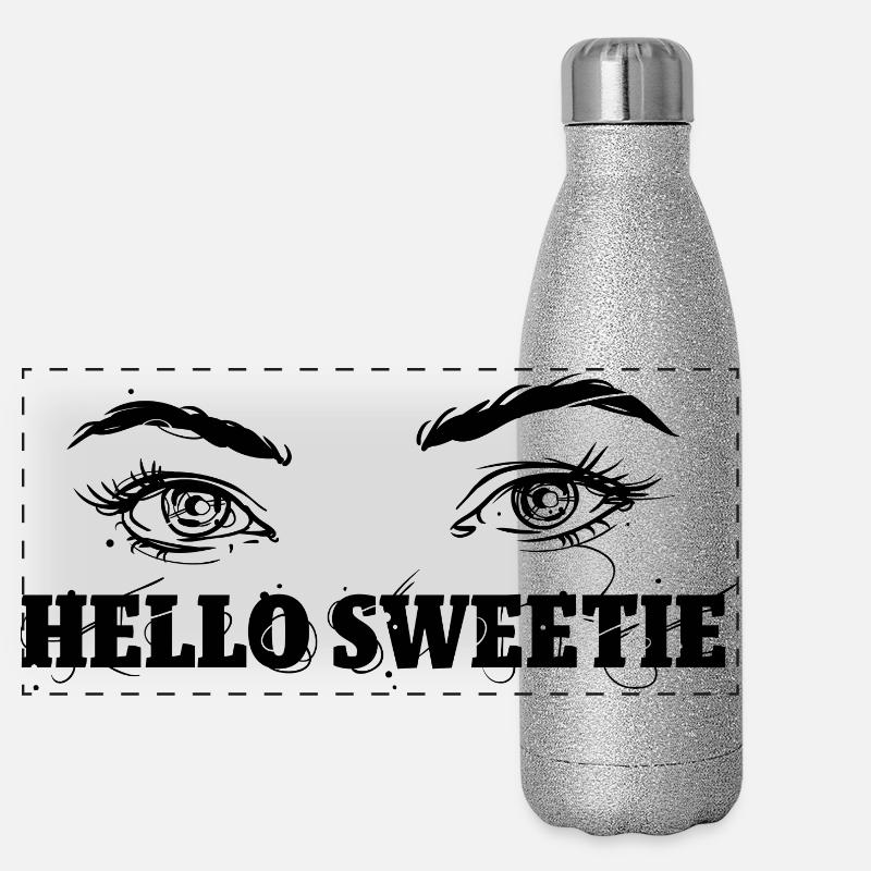 Hello Sweetie Panorama Glitzer Isolierflasche 500 ml