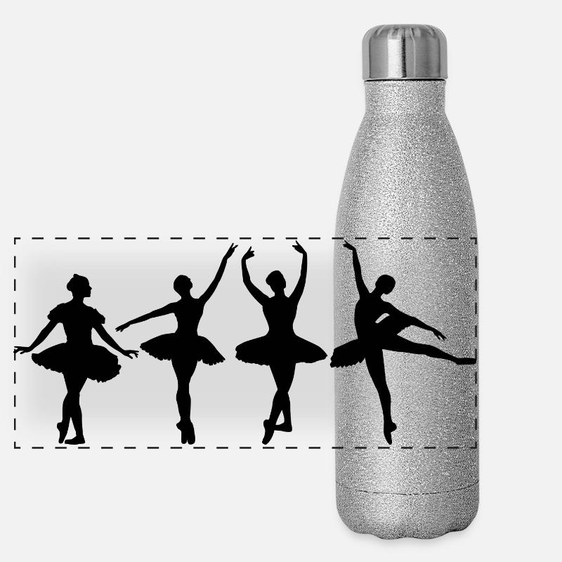 Ballett Mädchen Tanz Panorama Glitzer Isolierflasche 500 ml