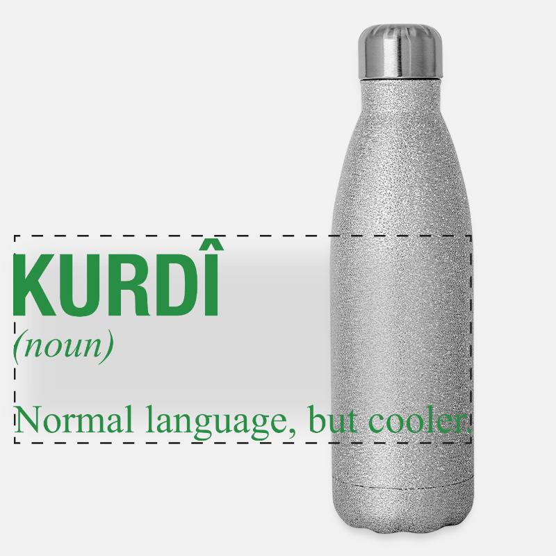 Kurdish language Kurdistan Panorama Glitzer Isolierflasche 500 ml