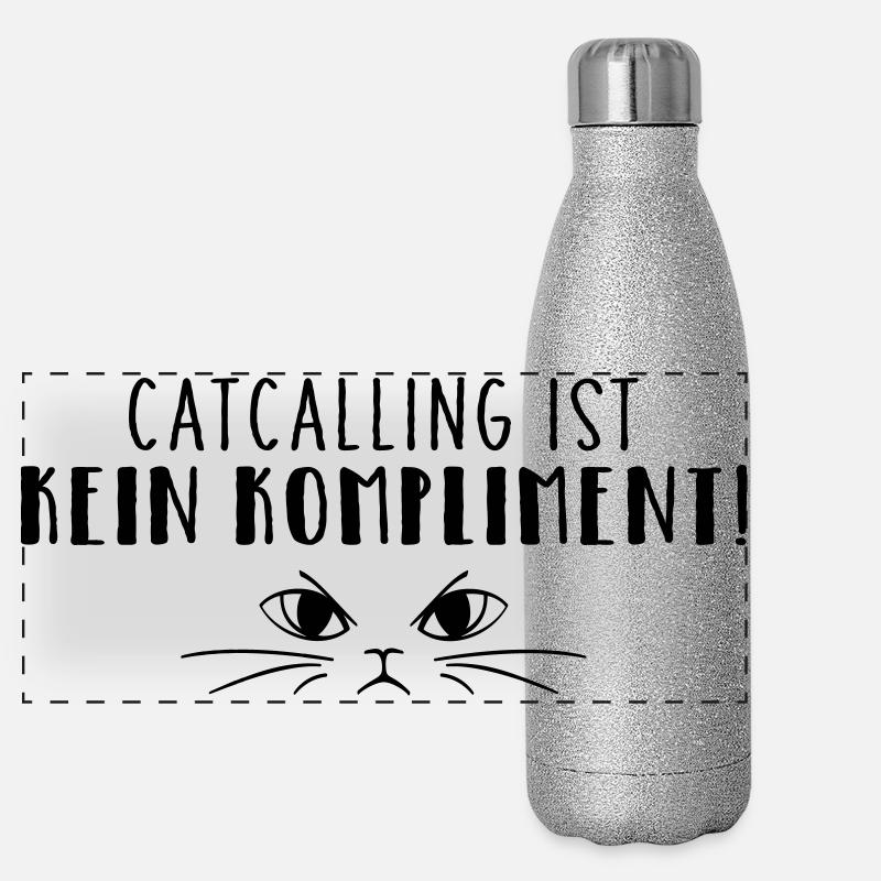 Les sifflements n’est pas un compliment ! Gourde isotherme panoramique pailletée 500 ml