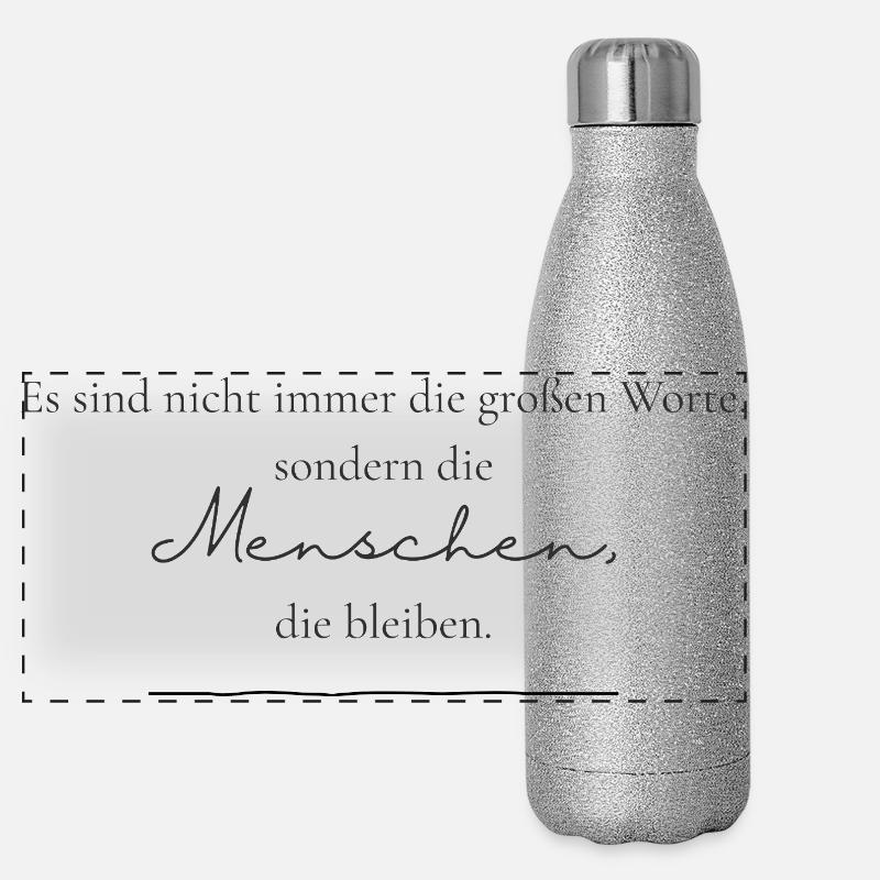 Grands mots vs. personnes durables Gourde isotherme panoramique pailletée 500 ml