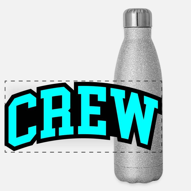 Crew lettering Panoramic Glitter Thermal Bottle 500 ml