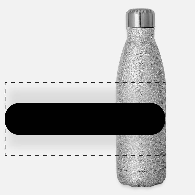 Button Panorama Glitzer Isolierflasche 500 ml