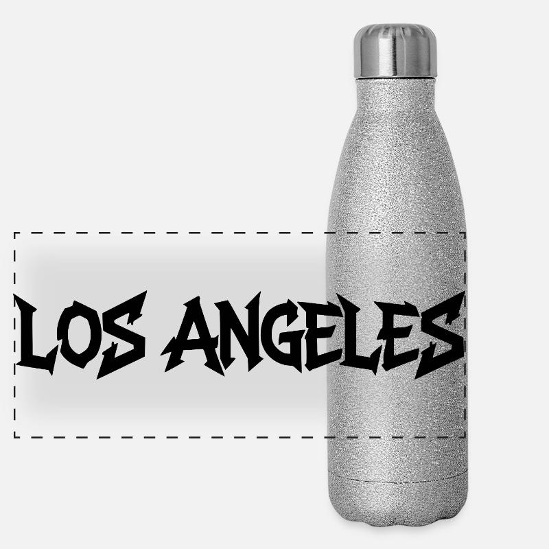 Lettrage de Los Angeles Gourde isotherme panoramique pailletée 500 ml