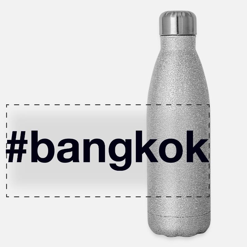 Bangkok Thailand Hashtag Panoramic Glitter Thermal Bottle 500 ml