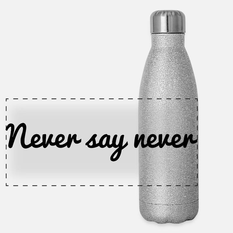 QUOTE. MESSAGE. HUMOR. FUNNY QUOTES Panoramic Glitter Thermal Bottle 500 ml