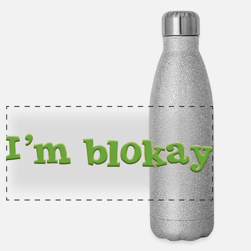 Je m’appelle blokay Gourde isotherme panoramique pailletée 500 ml