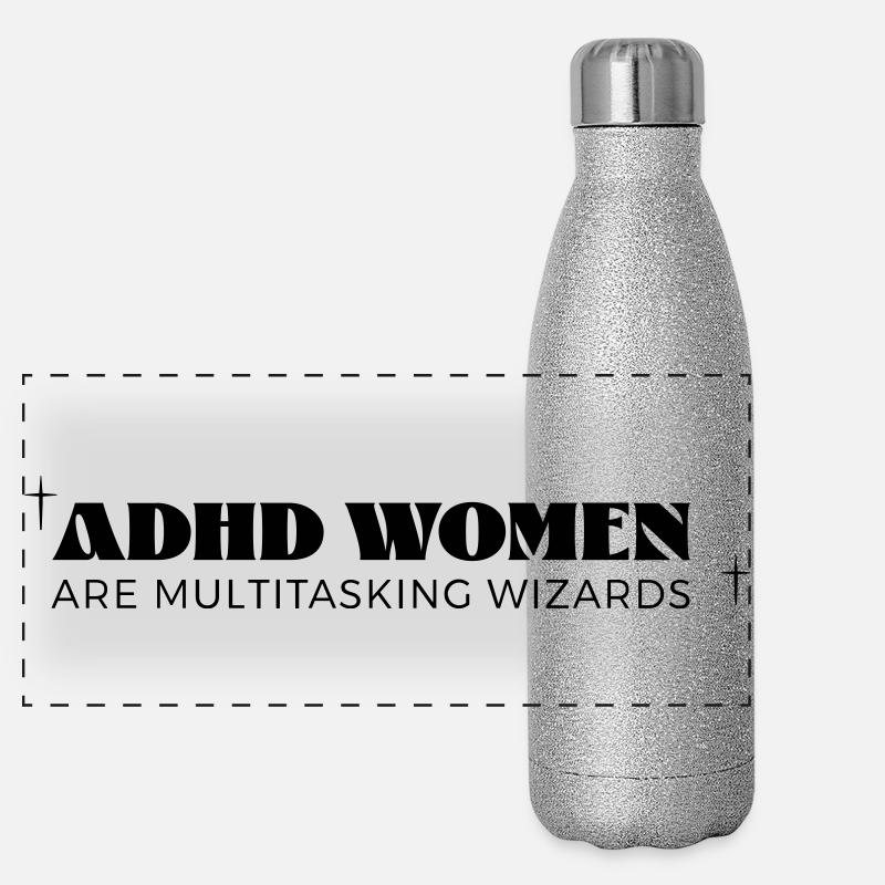 ADHD Women Panorama Glitzer Isolierflasche 500 ml