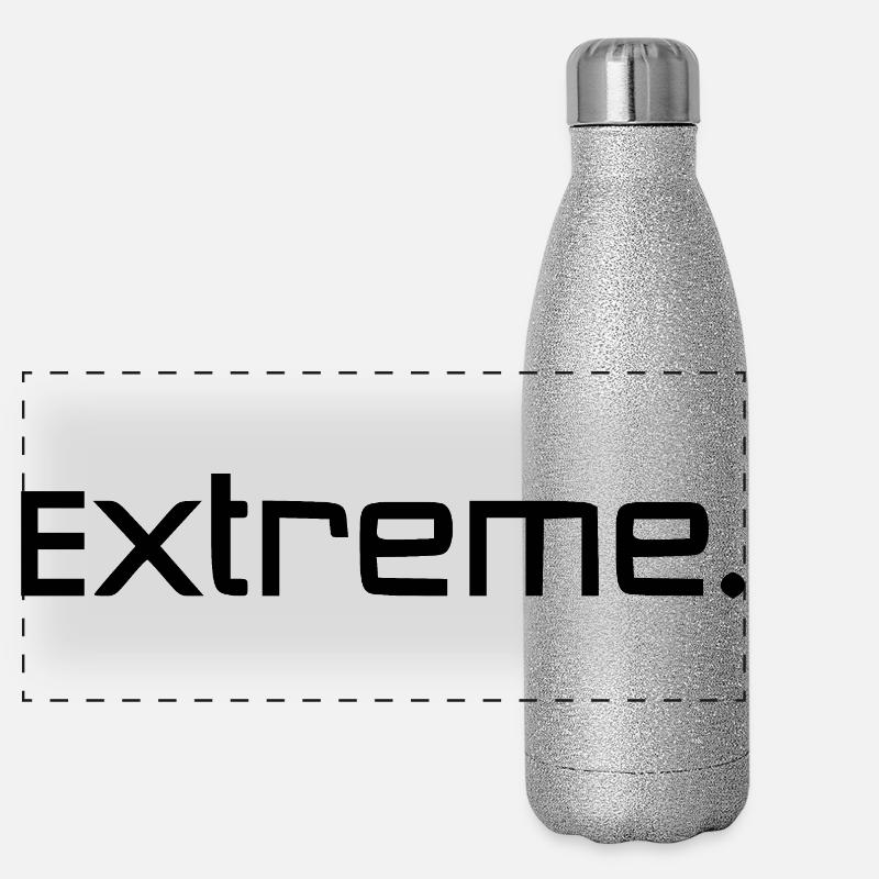 Noir extrême Gourde isotherme panoramique pailletée 500 ml