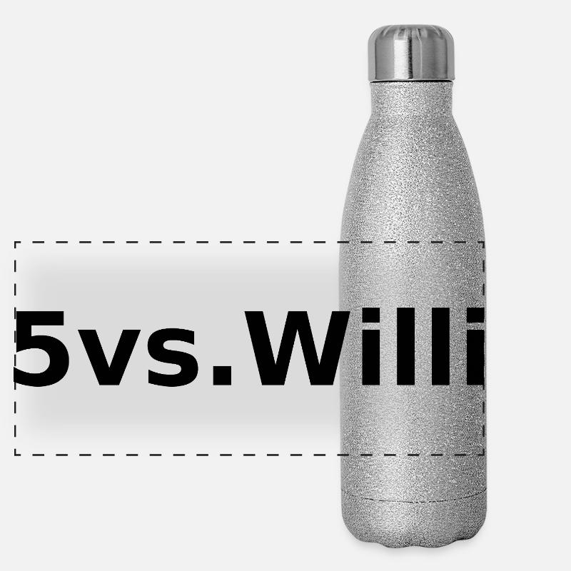 5vs.Willi | Bold Statement Print Panorama Glitzer Isolierflasche 500 ml
