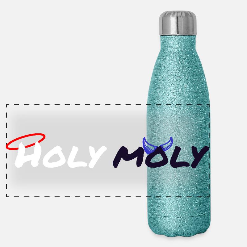 Heiliger Moly-Design Panorama Glitzer Isolierflasche 500 ml