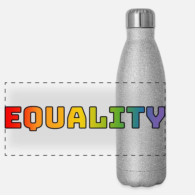 Regenbogen equality 1 Panorama Glitzer Isolierflasche 500 ml