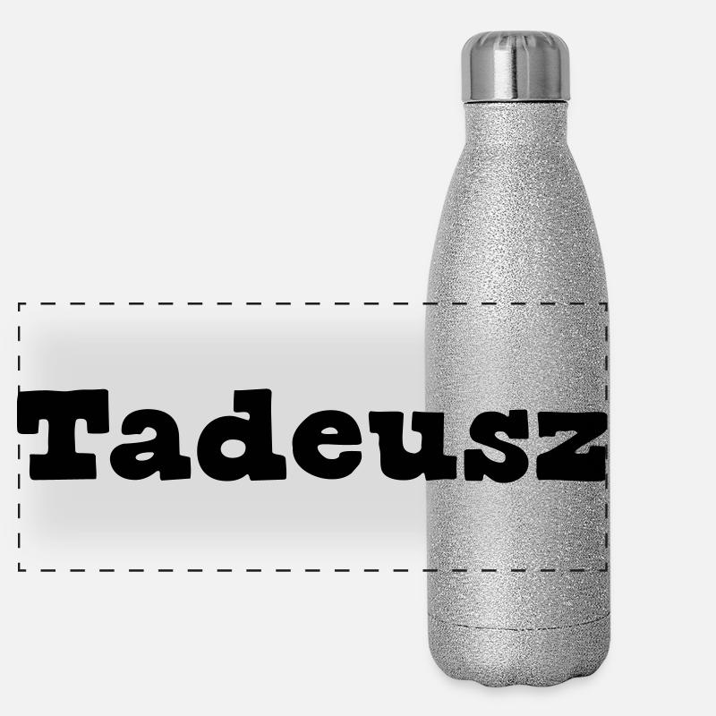 Tadeusz First Name Gift Panoramic Glitter Thermal Bottle 500 ml