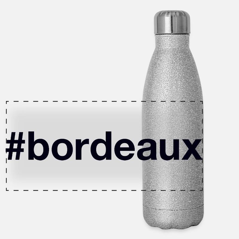 BORDEAUX Hashtag Gourde isotherme panoramique pailletée 500 ml