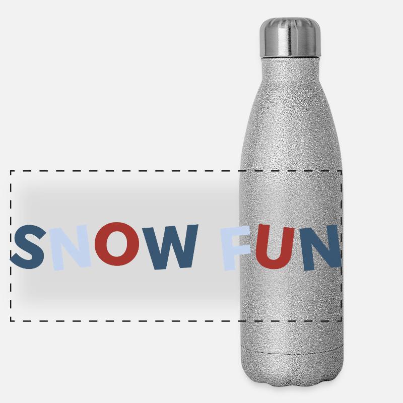 SchneeSpaß Panorama Glitzer Isolierflasche 500 ml