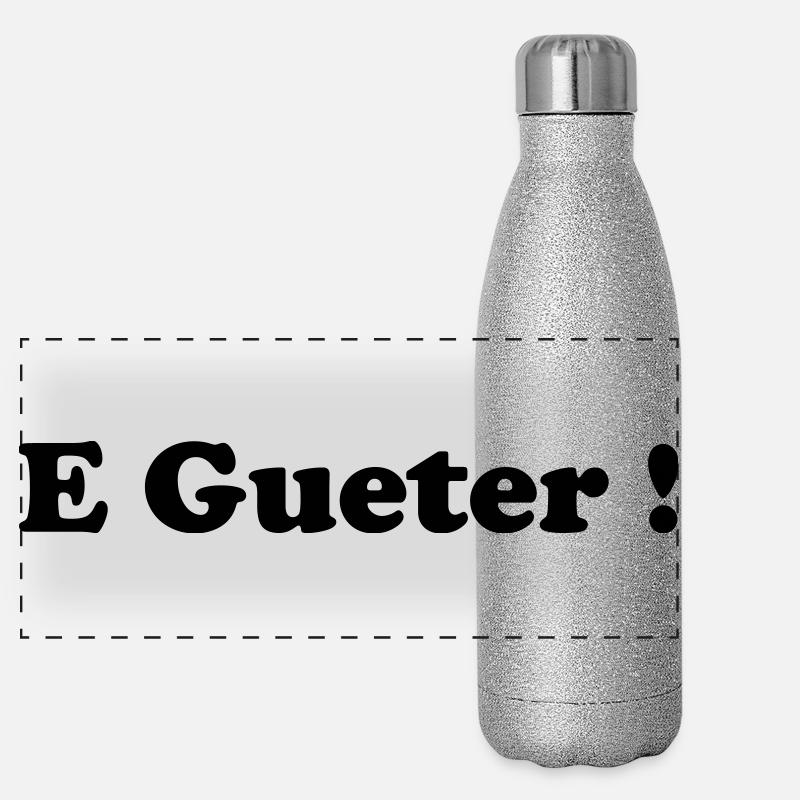 E_gueter_logo Panorama Glitzer Isolierflasche 500 ml