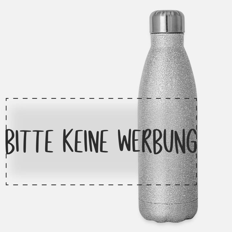 Bitte keine Werbung Panorama Glitzer Isolierflasche 500 ml