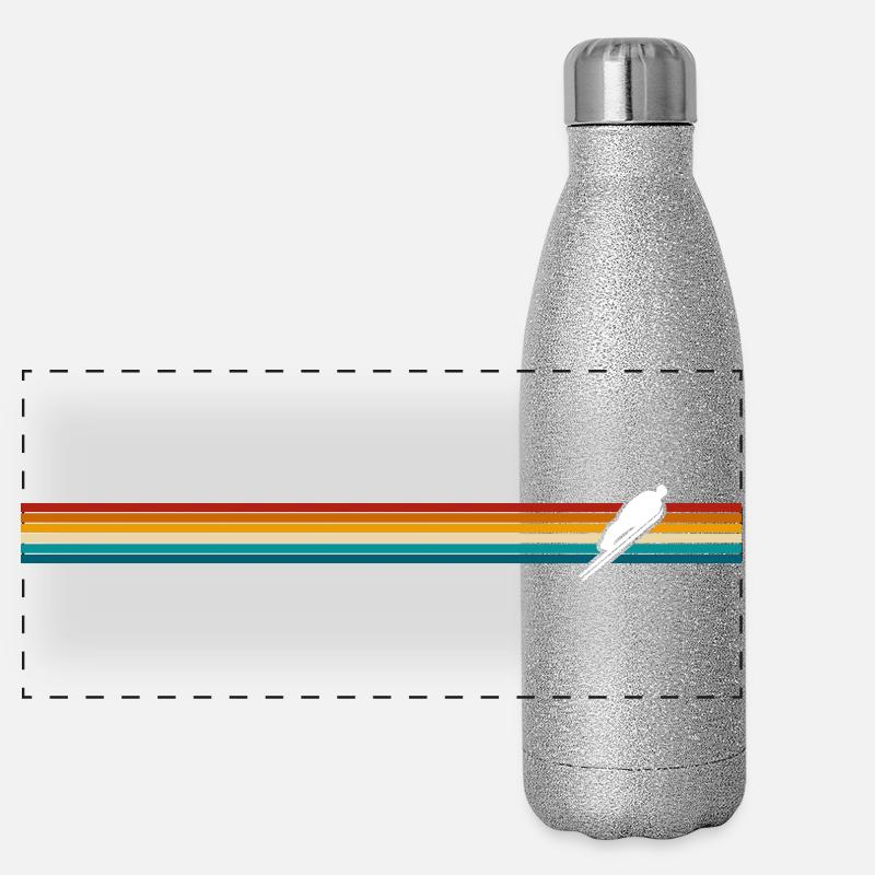 Ski Jumping vintage Panoramic Glitter Thermal Bottle 500 ml