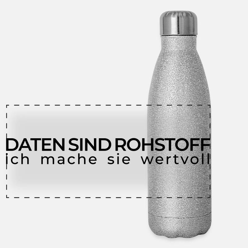 Daten sind Rohstoff – Data Engineer Panorama Glitzer Isolierflasche 500 ml