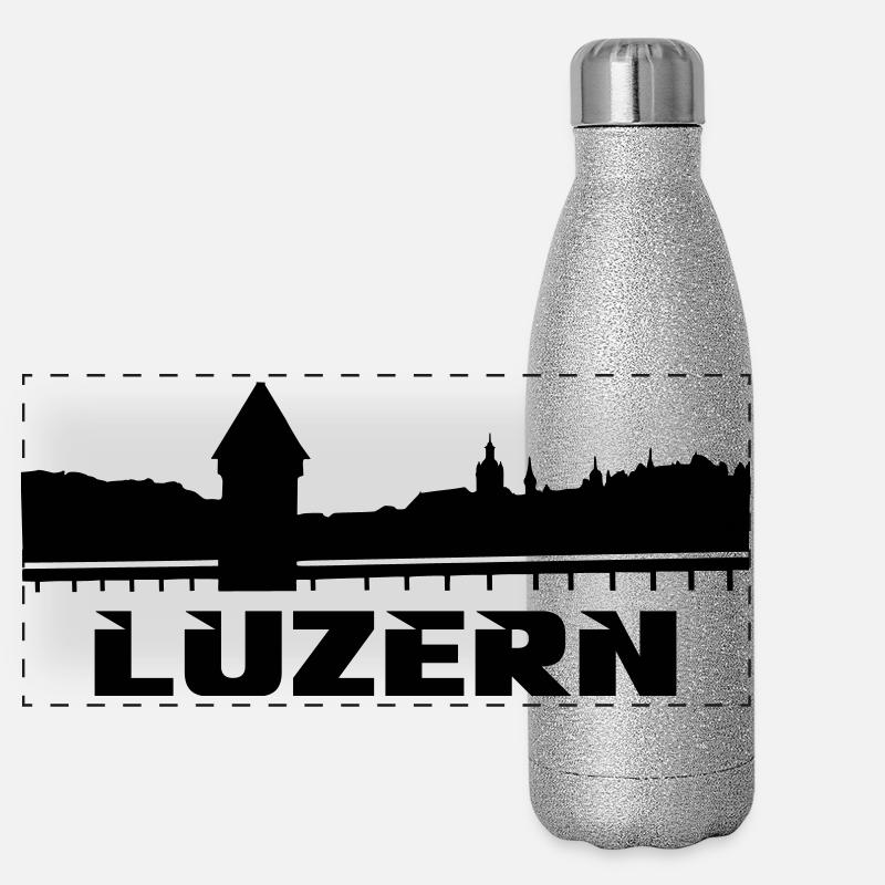 Luzern Panorama Glitzer Isolierflasche 500 ml
