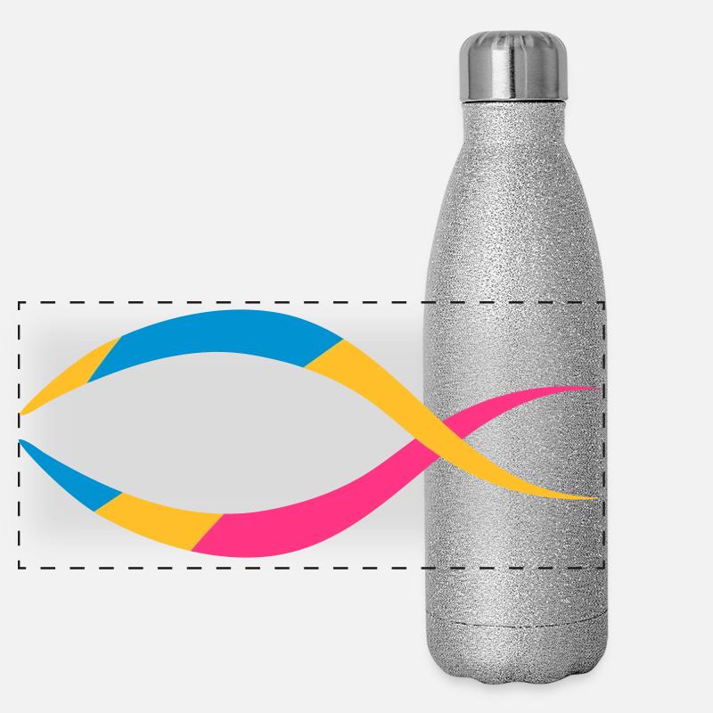 le poisson comme un symbole chrétien Gourde isotherme panoramique pailletée 500 ml