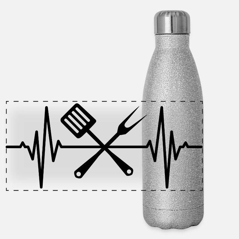 Kochlöffel Herzlinie Panorama Glitzer Isolierflasche 500 ml