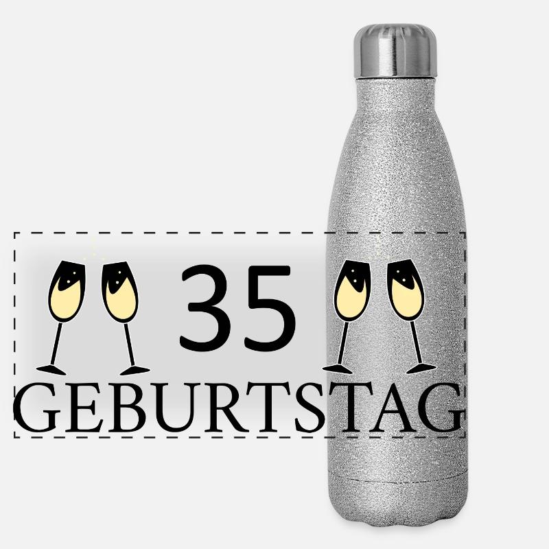 35e anniversaire 35 ans Gourde isotherme panoramique pailletée 500 ml