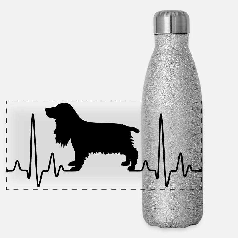 Cocker Spaniel Plus Panorama Glitzer Isolierflasche 500 ml
