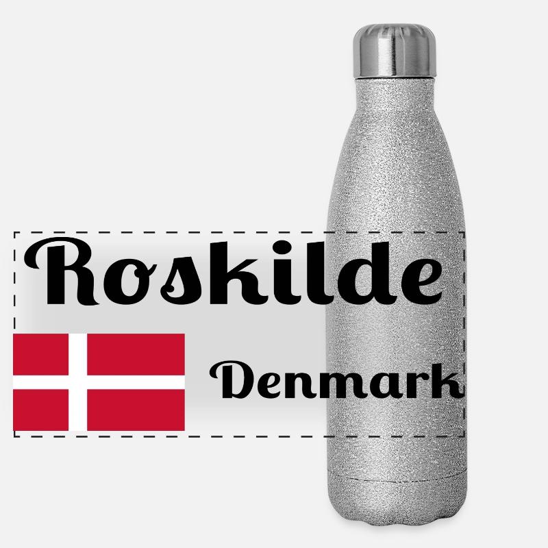 Roskilde Denmark - Stylish prints Panoramic Glitter Thermal Bottle 500 ml