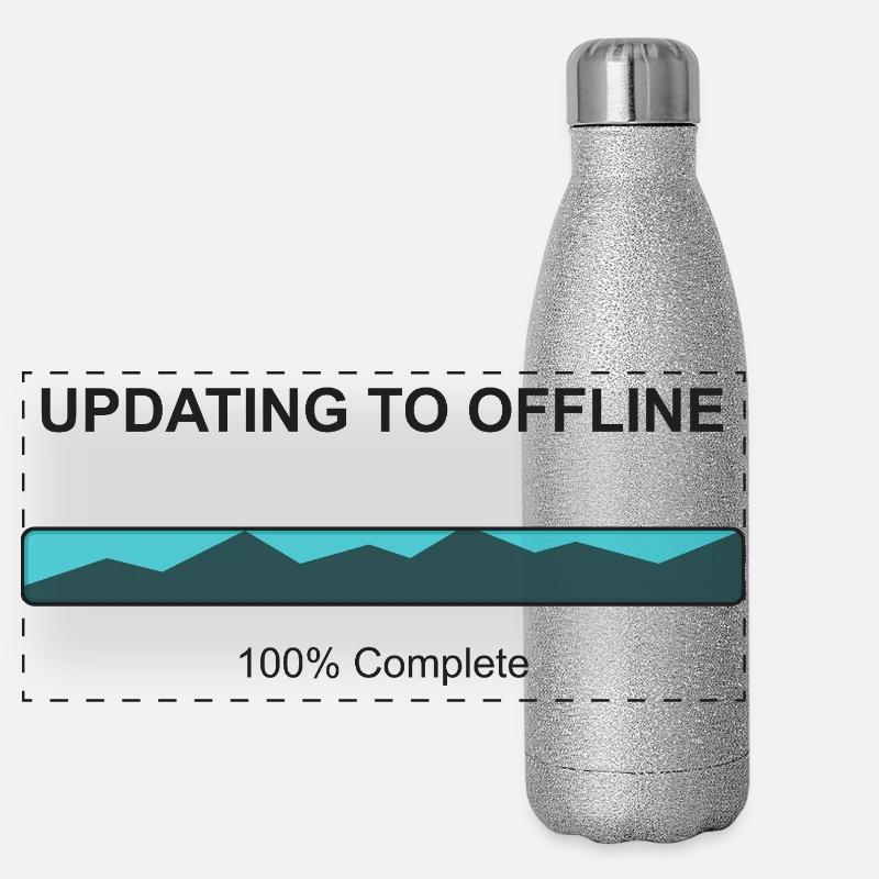 Updating to offline - Panoramic Glitter Thermal Bottle 500 ml - silver glitter