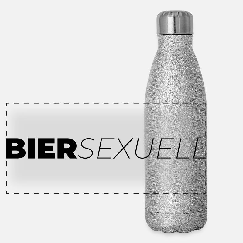 Biersexuell Panorama Glitzer Isolierflasche 500 ml