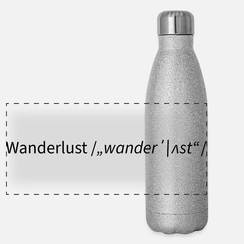 Wanderlust – La nostalgie de l’inconnu Gourde isotherme panoramique pailletée 500 ml