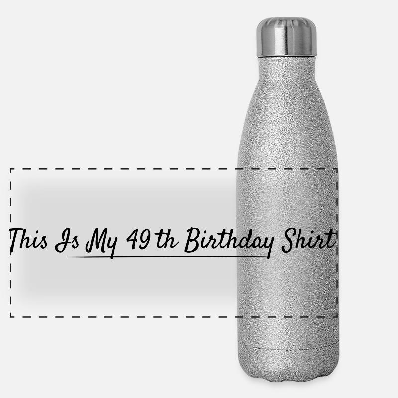 49th Birthday 49 Years Anniversary Panoramic Glitter Thermal Bottle 500 ml