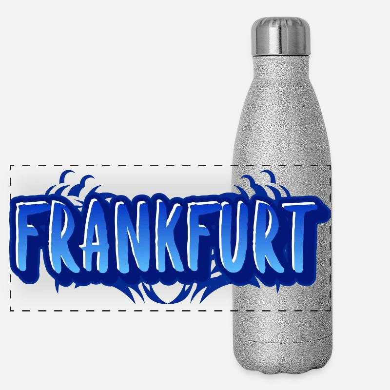 Frankfurt Panorama Glitzer Isolierflasche 500 ml