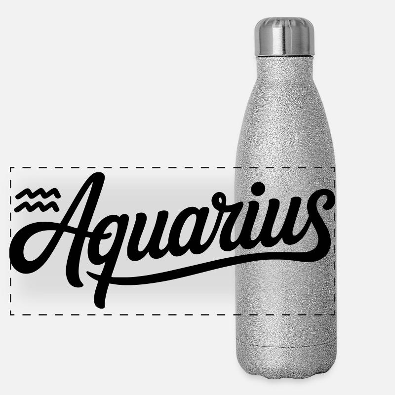Wassermann - Sternzeichen Design Panorama Glitzer Isolierflasche 500 ml