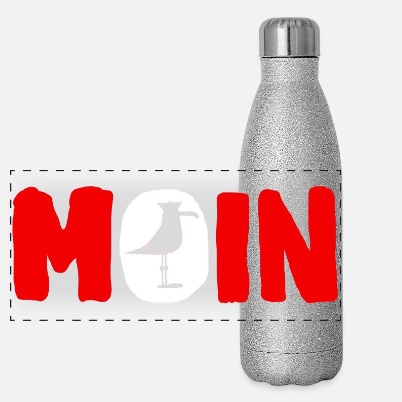 Moin mit die Möwe Panorama Glitzer Isolierflasche 500 ml